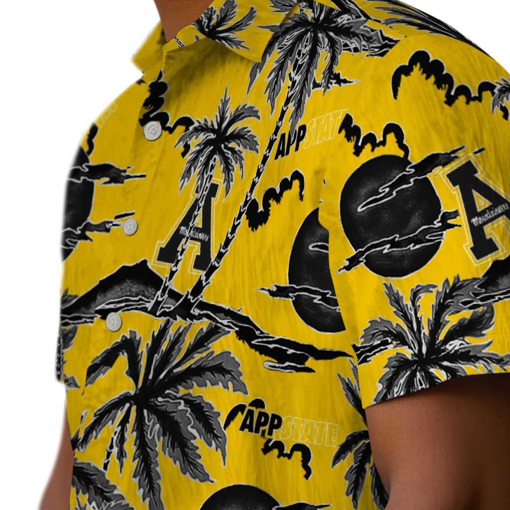 Appalachian State Mountaineers Hawaiian Shirt - Palm Sunset | Moonbestprint