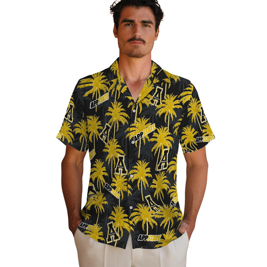Appalachian State Mountaineers Hawaiian Shirt - Palm Tree Motif | Moonbestprint