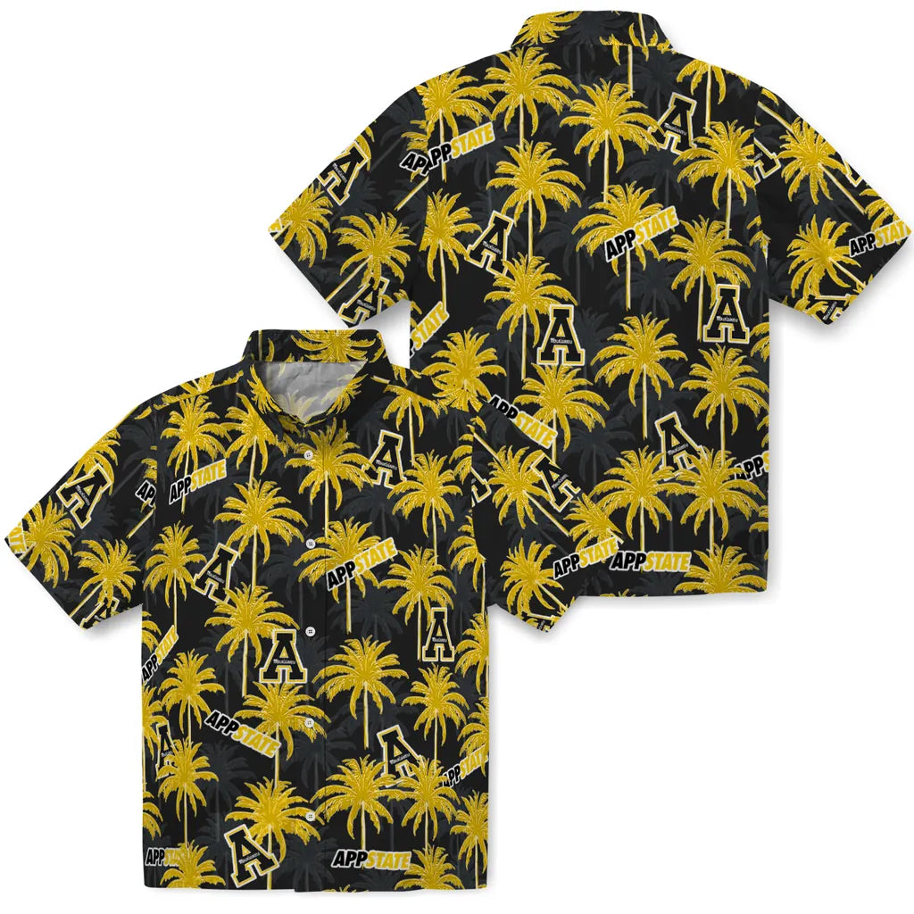 Appalachian State Mountaineers Hawaiian Shirt - Palm Tree Motif | Moonbestprint