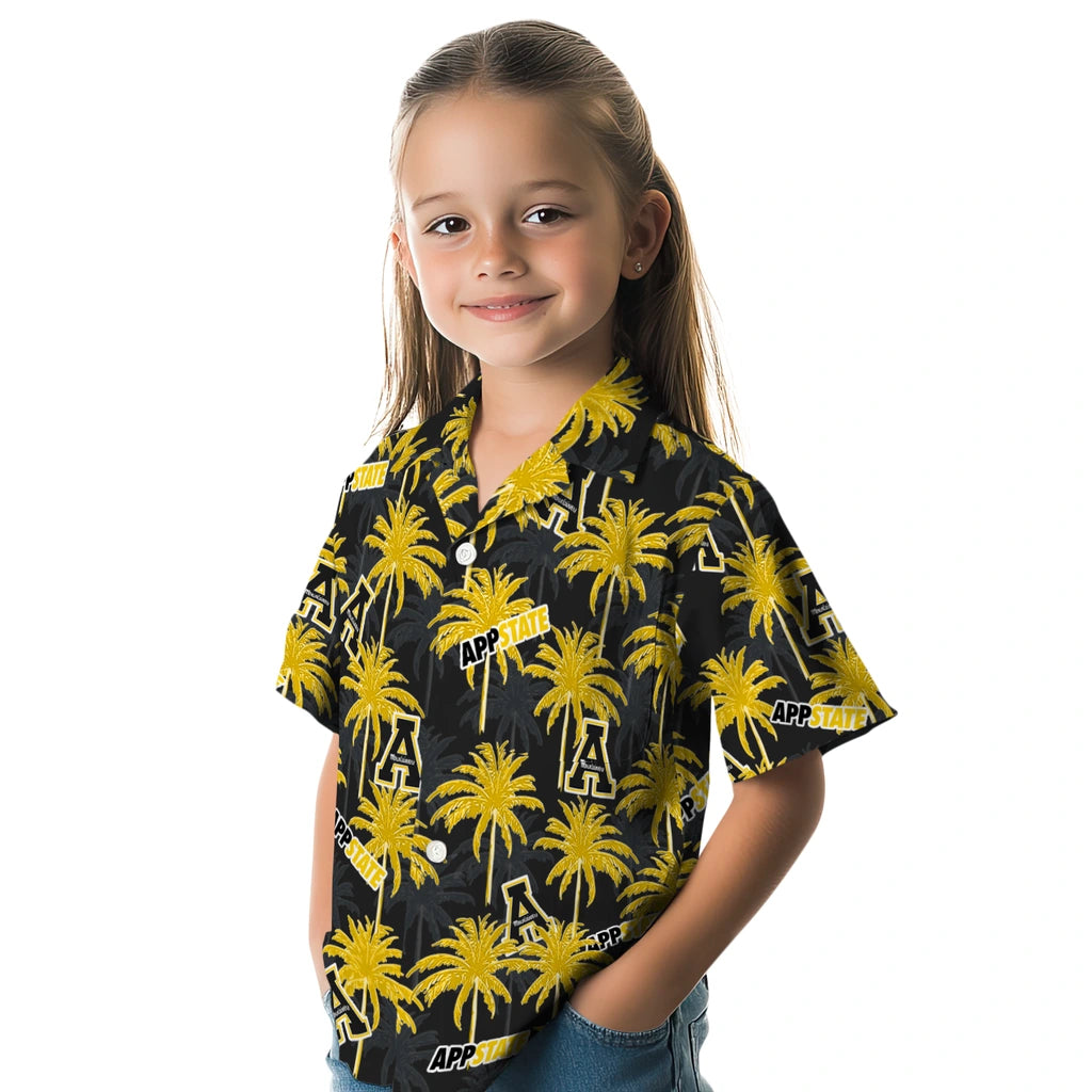 Appalachian State Mountaineers Hawaiian Shirt - Palm Tree Motif | Moonbestprint