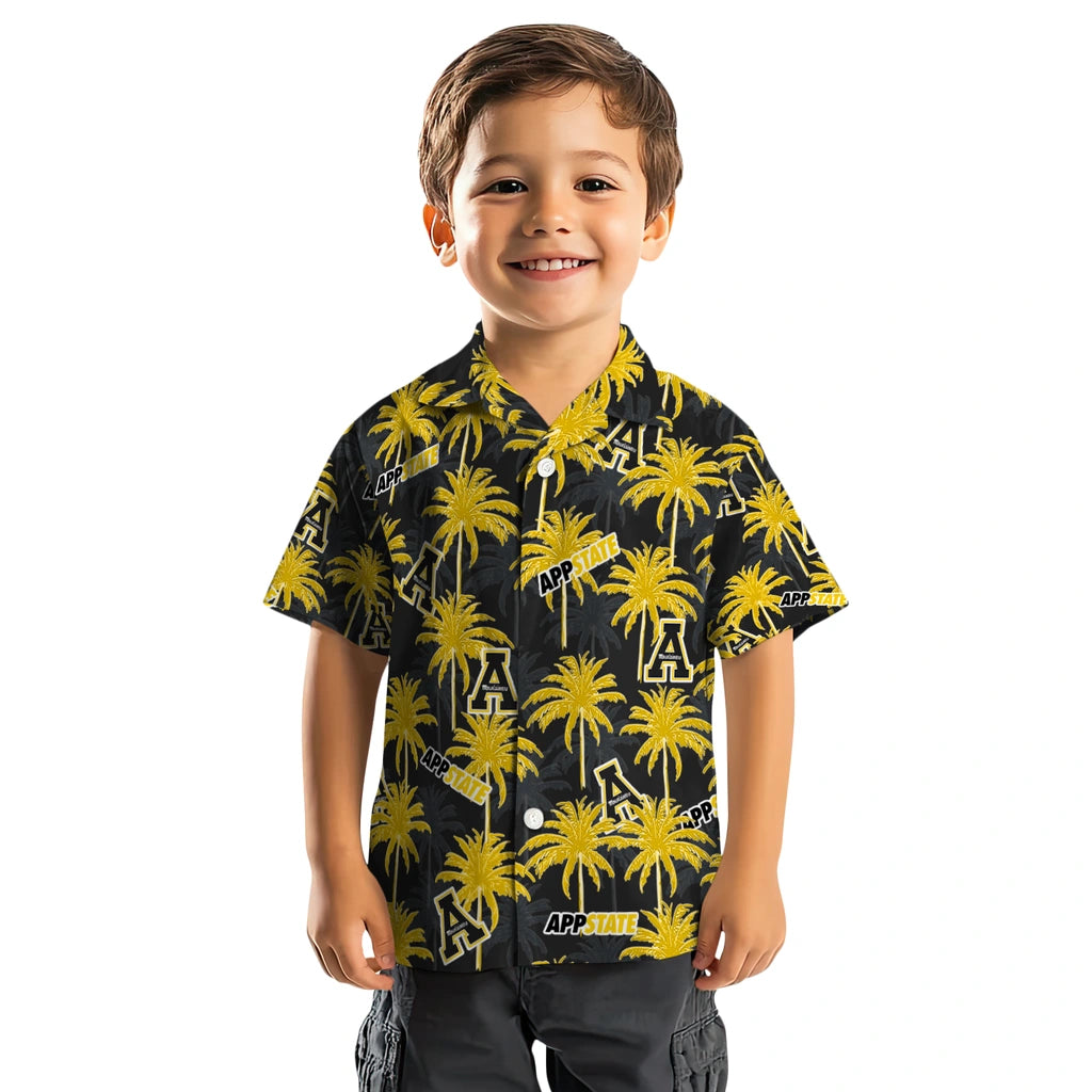 Appalachian State Mountaineers Hawaiian Shirt - Palm Tree Motif | Moonbestprint