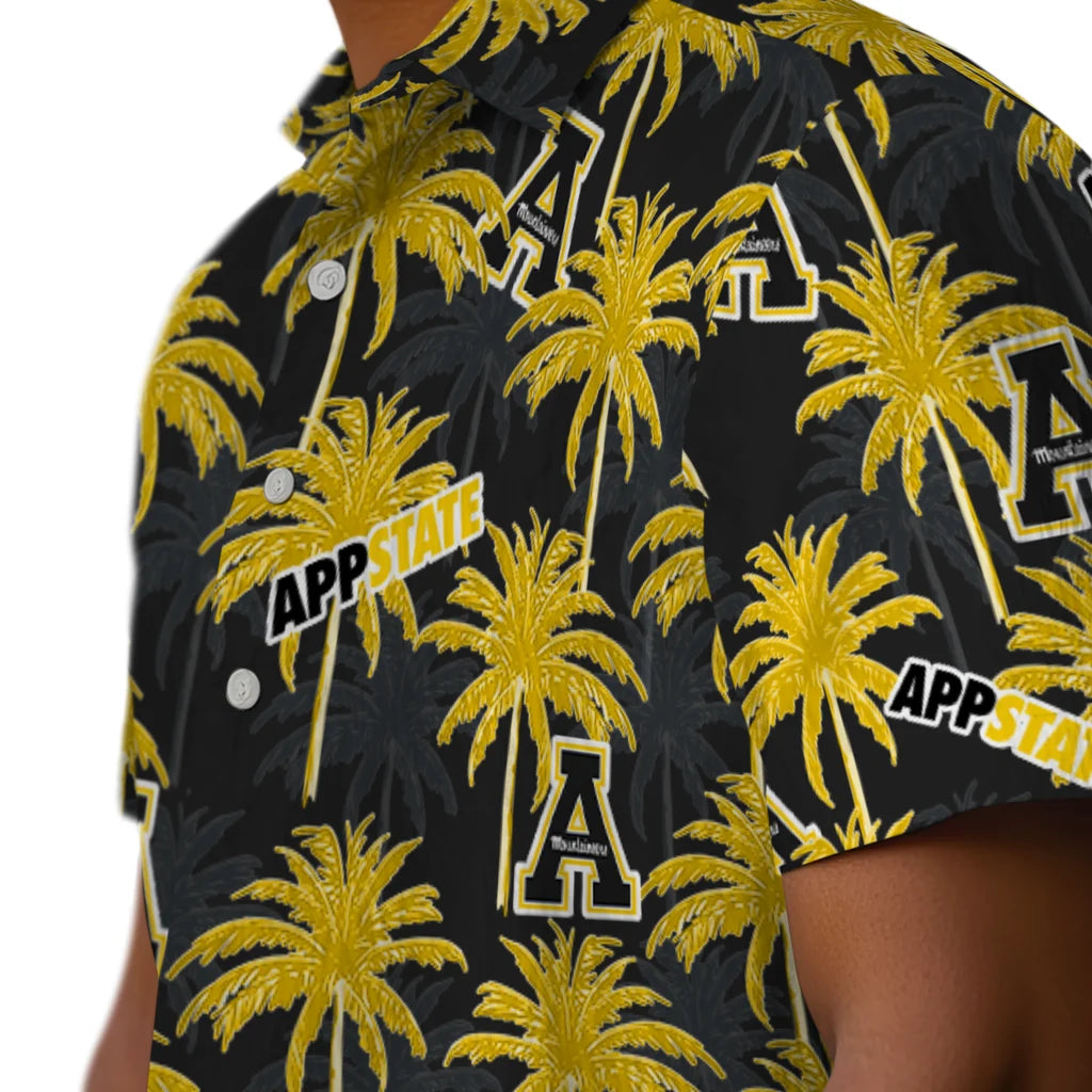 Appalachian State Mountaineers Hawaiian Shirt - Palm Tree Motif | Moonbestprint