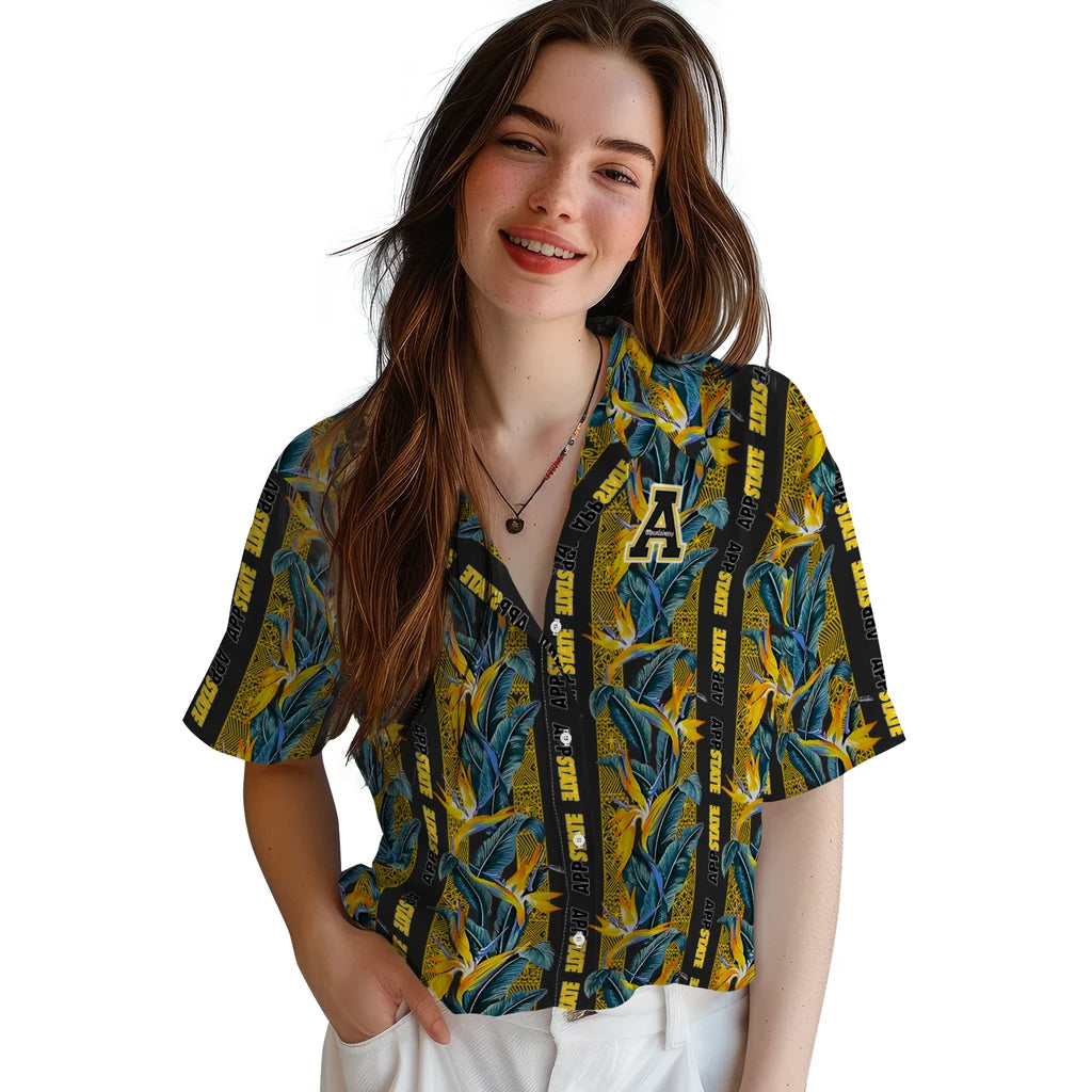 Appalachian State Mountaineers Hawaiian Shirt - Paradise Vines | Moonbestprint