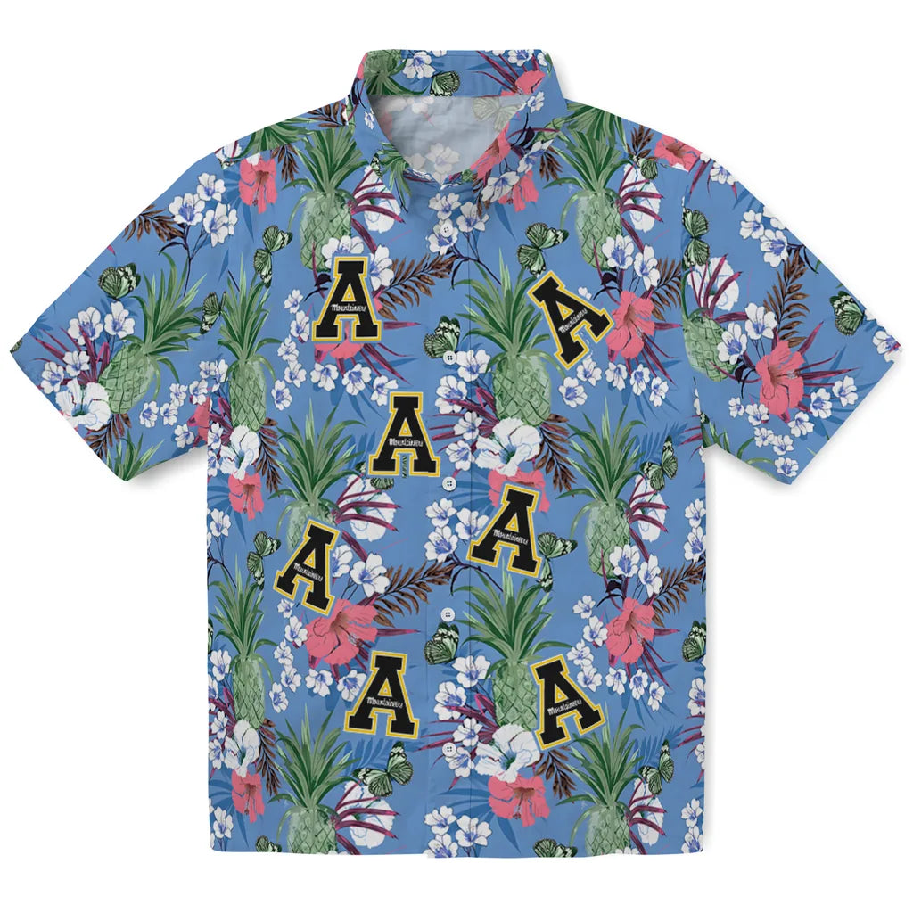 Appalachian State Mountaineers Hawaiian Shirt - Pineapple Bouquet | Moonbestprint