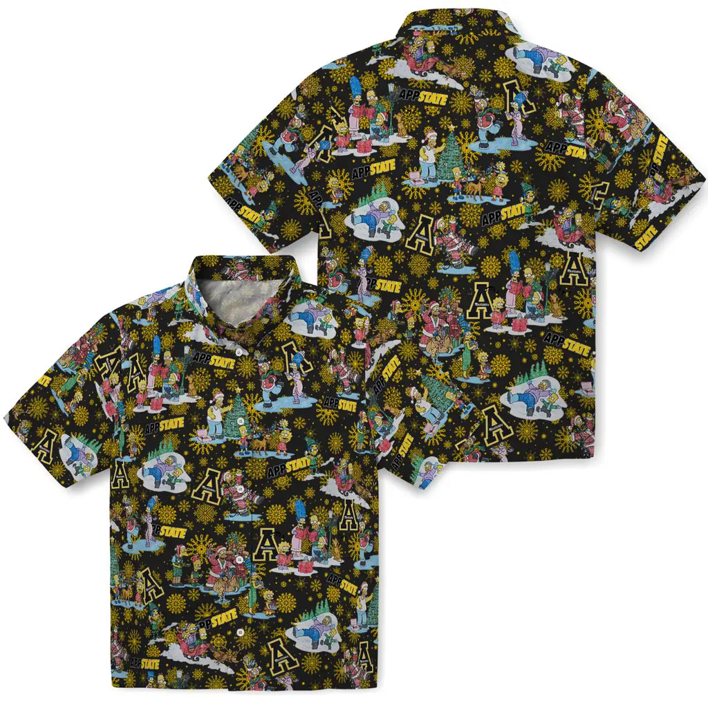 Appalachian State Mountaineers Hawaiian Shirt - Simpsons Christmas | Moonbestprint