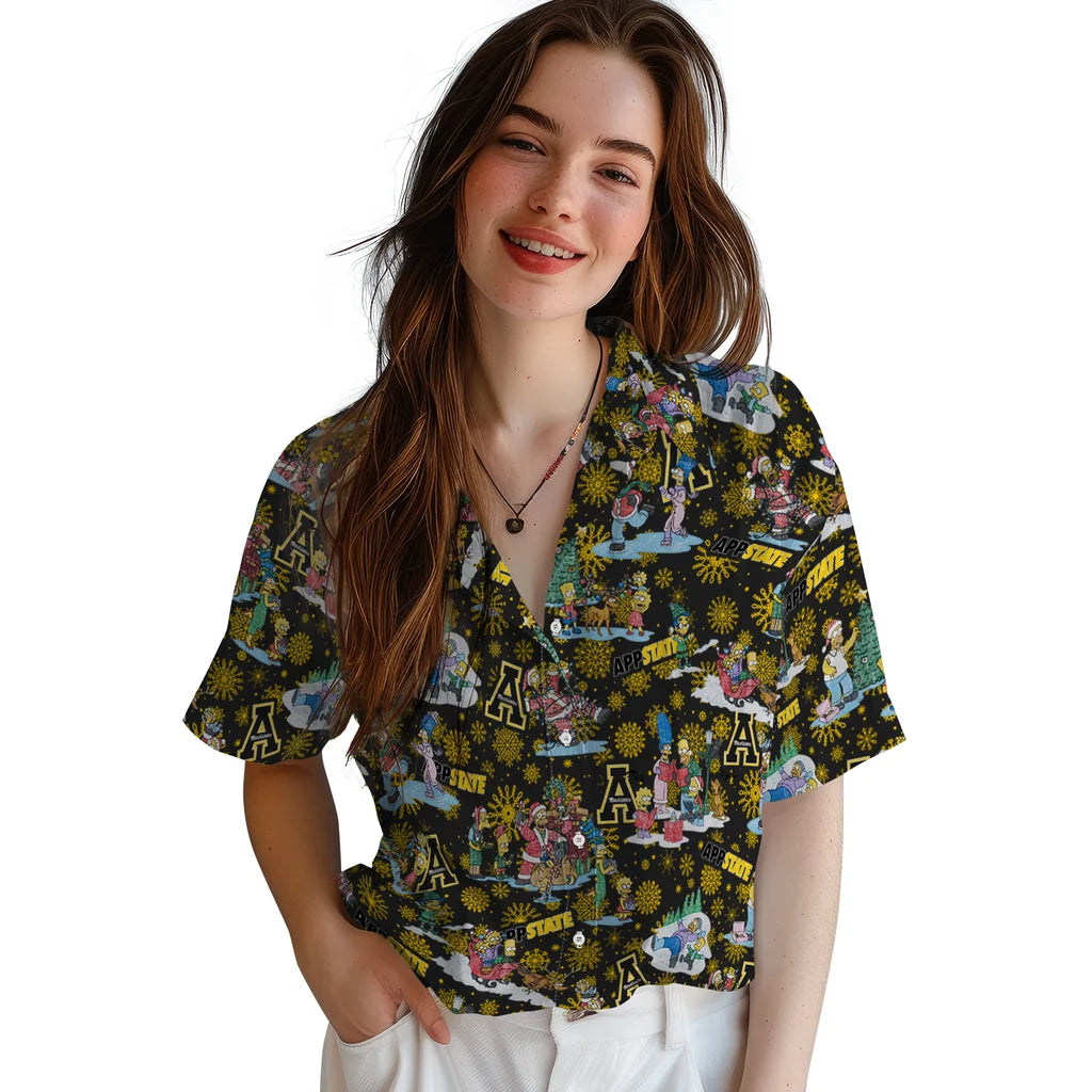 Appalachian State Mountaineers Hawaiian Shirt - Simpsons Christmas | Moonbestprint