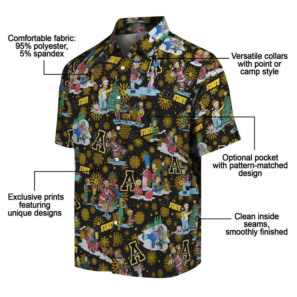 Appalachian State Mountaineers Hawaiian Shirt - Simpsons Christmas | Moonbestprint