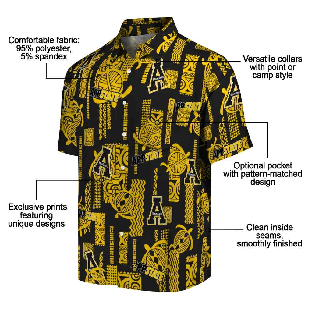 Appalachian State Mountaineers Hawaiian Shirt - Turtle Lines | Moonbestprint
