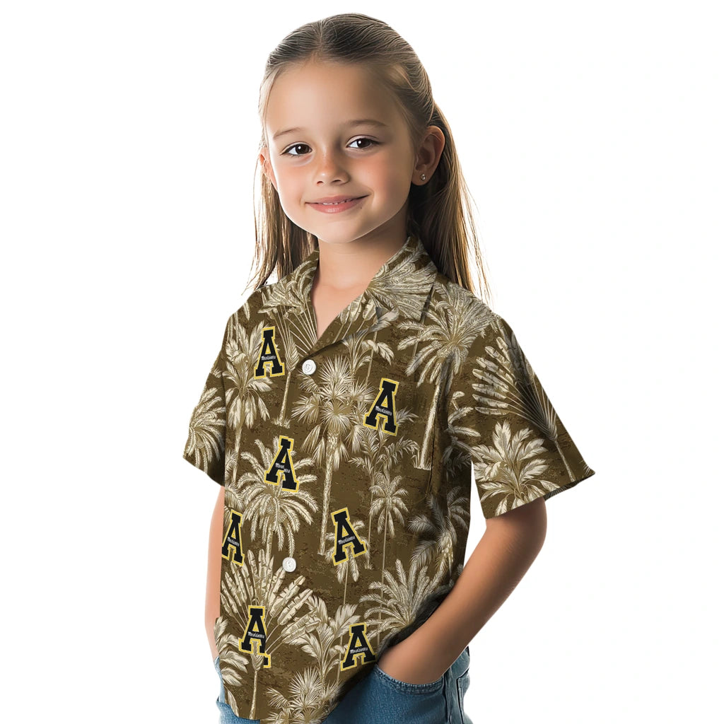 Appalachian State Mountaineers Hawaiian Shirt - Vintage Palm Tree | Moonbestprint