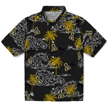 Appalachian State Mountaineers Hawaiian Shirt - Wave Palm | Moonbestprint