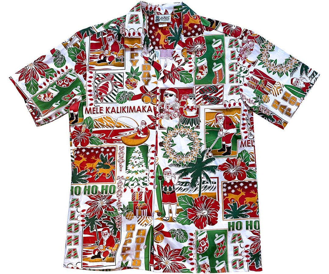 2025 Christmas Traditions White Hawaiian Shirt – Moonbestprint