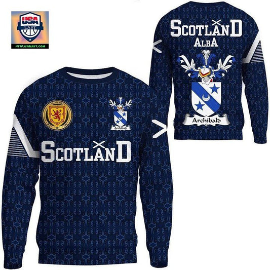Archibald Family Crest Sweater Scottish Home ? 1991 Style A7 ? Usalast