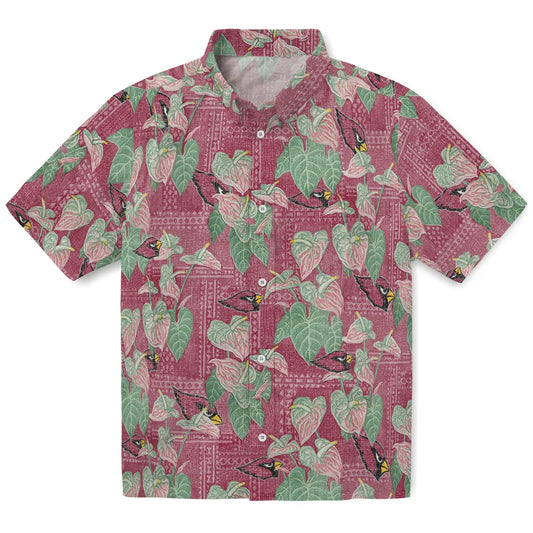 Arizona Cardinals Hawaiian Shirt - Anthurium Overlay | Moonbestprint