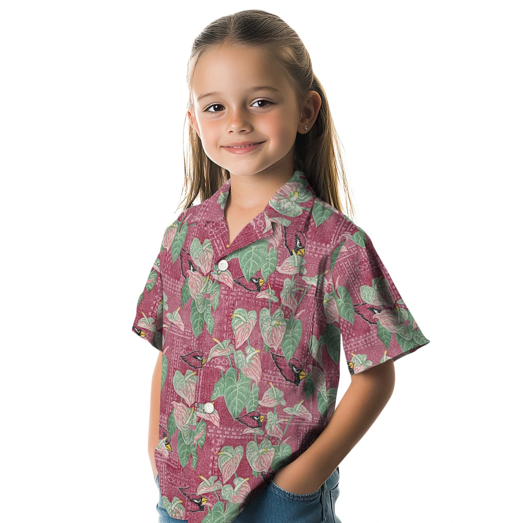 Arizona Cardinals Hawaiian Shirt - Anthurium Overlay | Moonbestprint