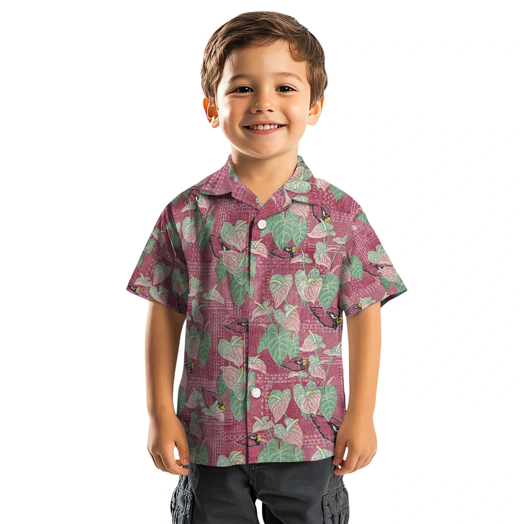 Arizona Cardinals Hawaiian Shirt - Anthurium Overlay | Moonbestprint