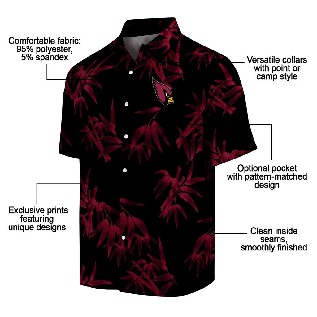 Arizona Cardinals Hawaiian Shirt - Bamboo Branches | Moonbestprint