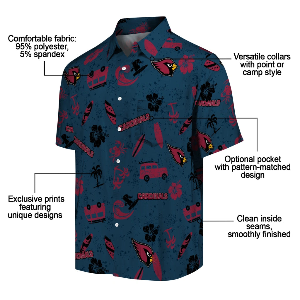Arizona Cardinals Hawaiian Shirt - Beach Vibe | Moonbestprint
