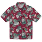 Arizona Cardinals Hawaiian Shirt - Flamingo and Hibiscus | Moonbestprint