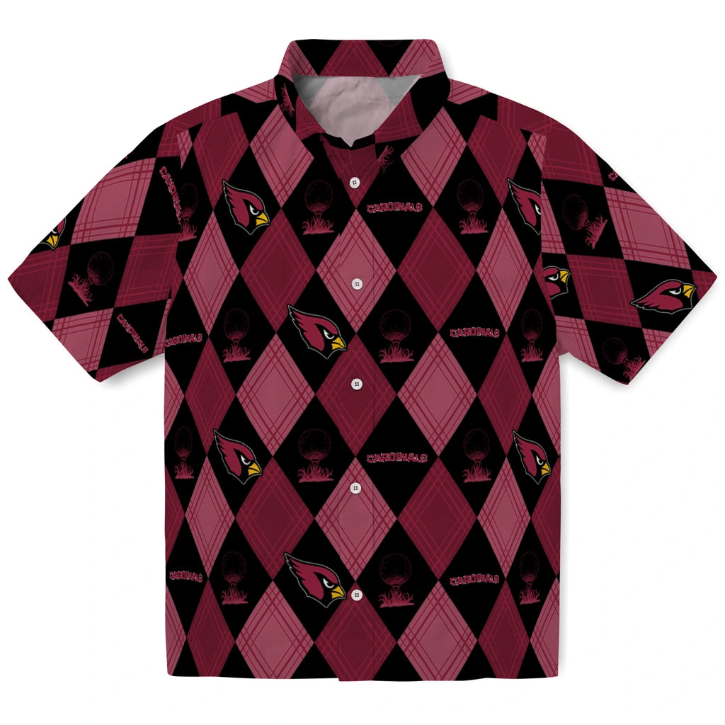 Arizona Cardinals Hawaiian Shirt - Golfing Plaid | Moonbestprint