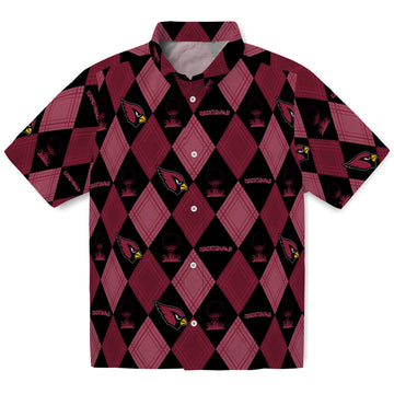 Arizona Cardinals Hawaiian Shirt - Golfing Plaid | Moonbestprint