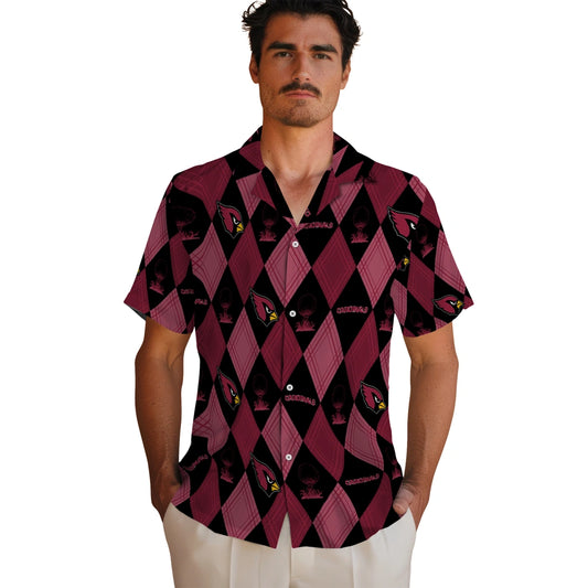 Arizona Cardinals Hawaiian Shirt - Golfing Plaid | Moonbestprint