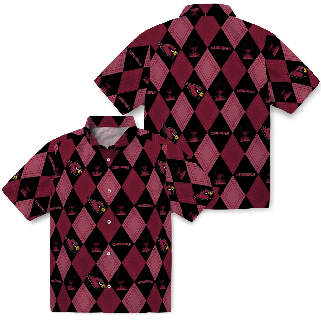 Arizona Cardinals Hawaiian Shirt - Golfing Plaid | Moonbestprint