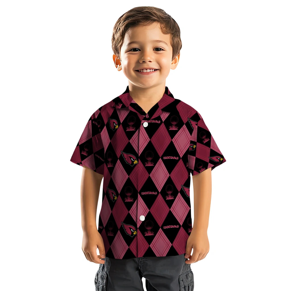Arizona Cardinals Hawaiian Shirt - Golfing Plaid | Moonbestprint