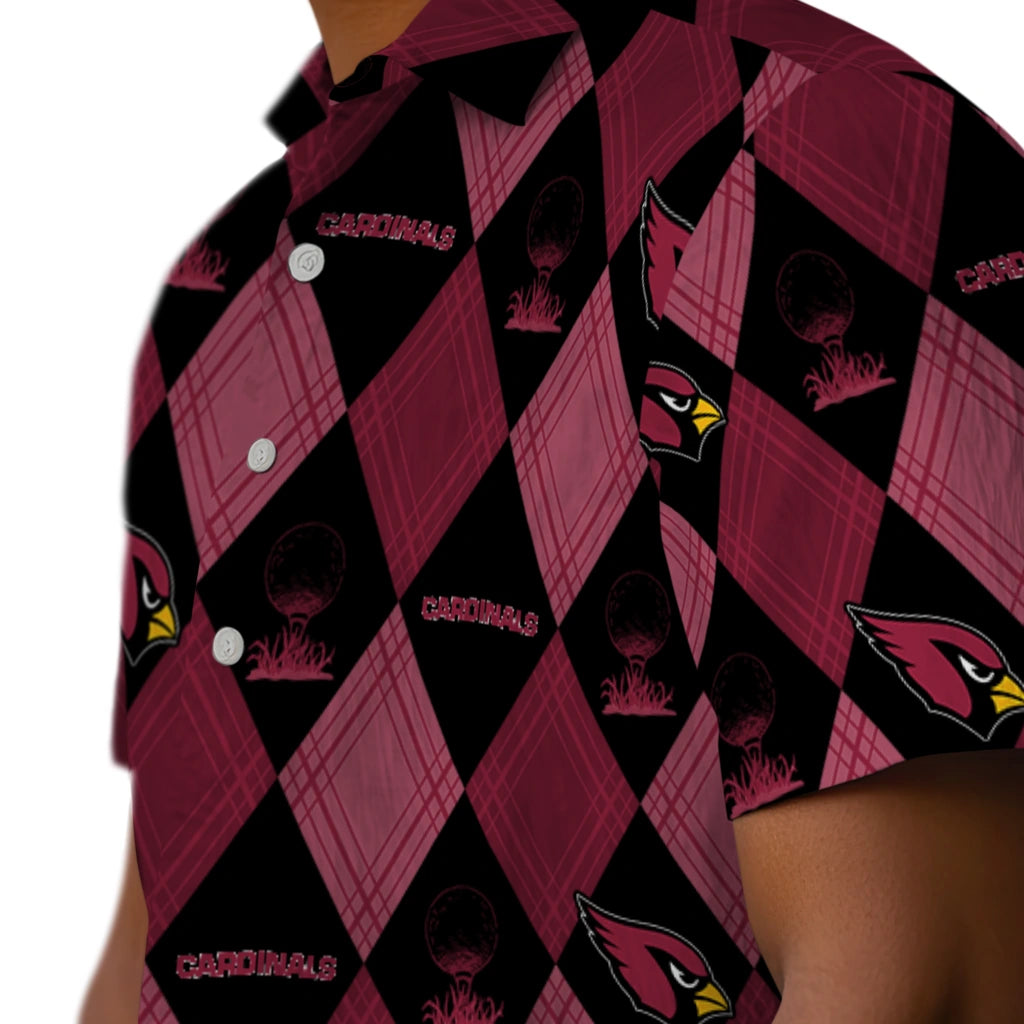 Arizona Cardinals Hawaiian Shirt - Golfing Plaid | Moonbestprint
