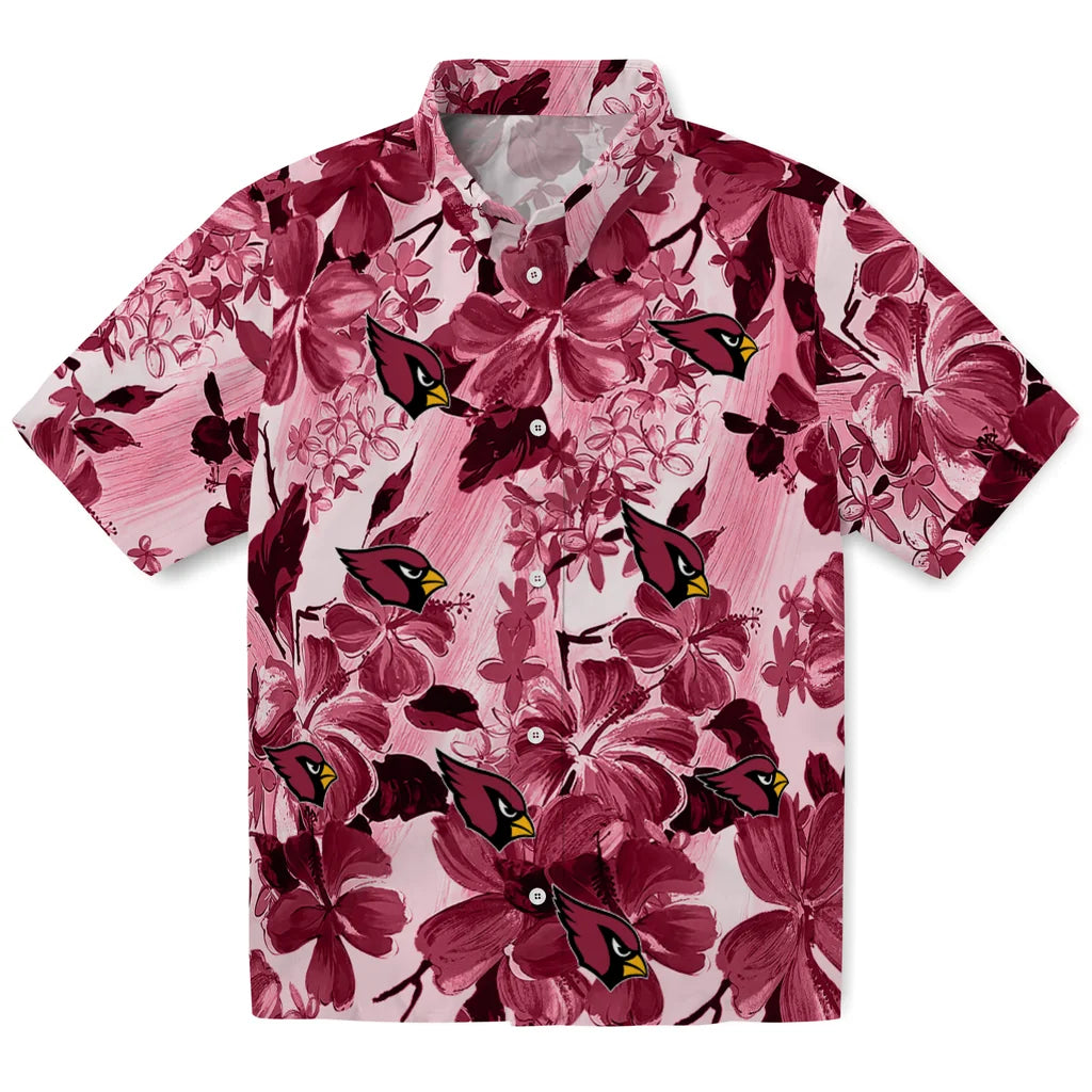 Arizona Cardinals Hawaiian Shirt - Hibiscus Arrangement | Moonbestprint
