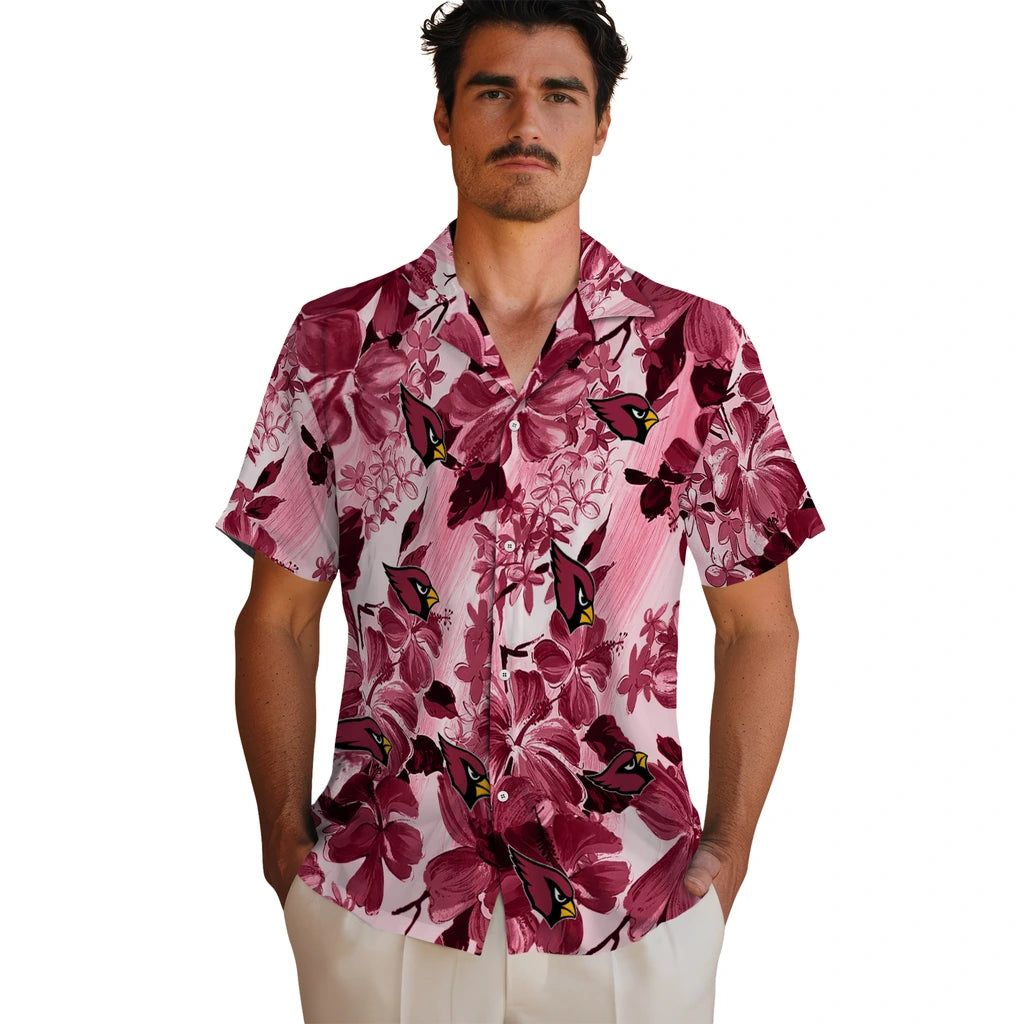Arizona Cardinals Hawaiian Shirt - Hibiscus Arrangement | Moonbestprint