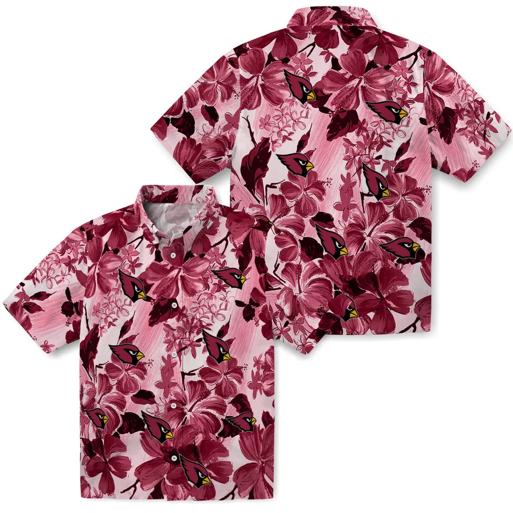 Arizona Cardinals Hawaiian Shirt - Hibiscus Arrangement | Moonbestprint