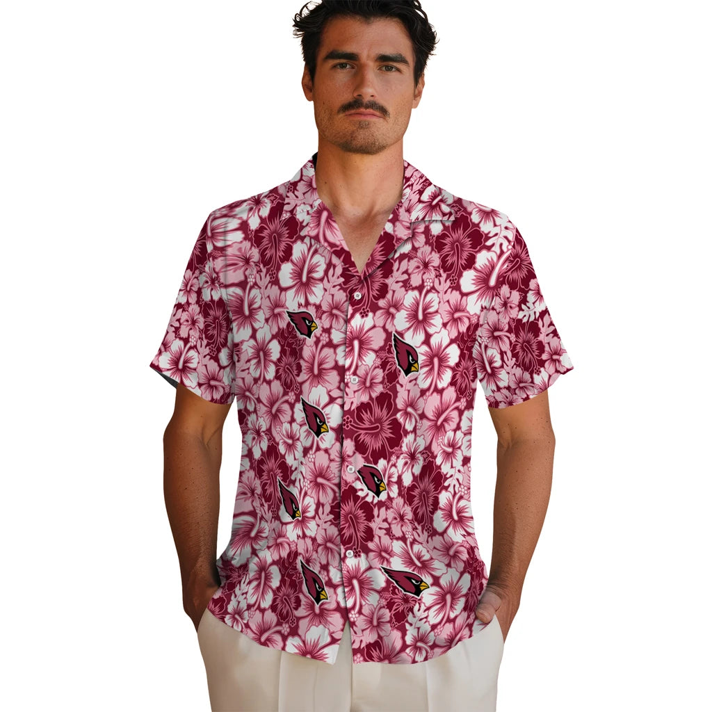 Arizona Cardinals Hawaiian Shirt - Hibiscus Blooms | Moonbestprint