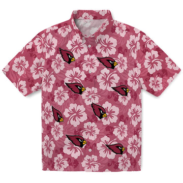 Arizona Cardinals Hawaiian Shirt - Hibiscus Cluster | Moonbestprint