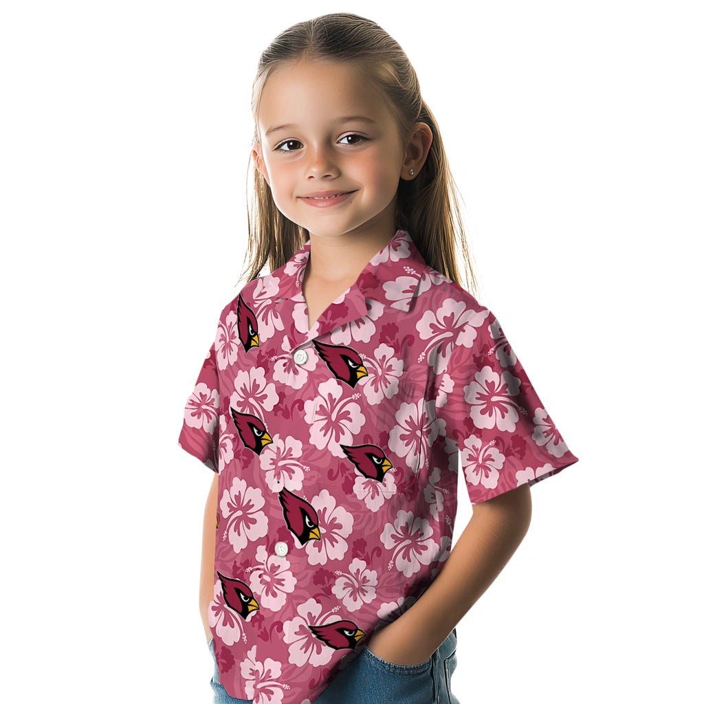 Arizona Cardinals Hawaiian Shirt - Hibiscus Cluster | Moonbestprint