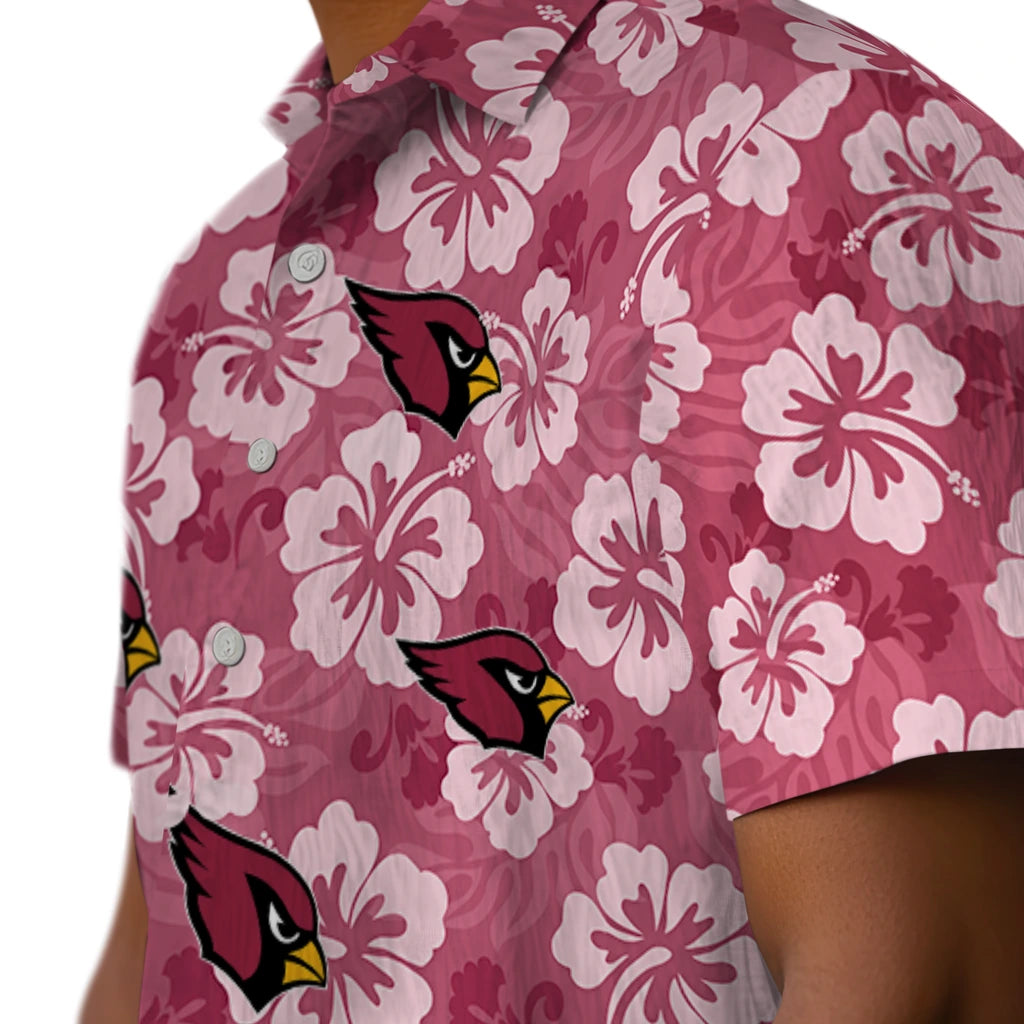 Arizona Cardinals Hawaiian Shirt - Hibiscus Cluster | Moonbestprint
