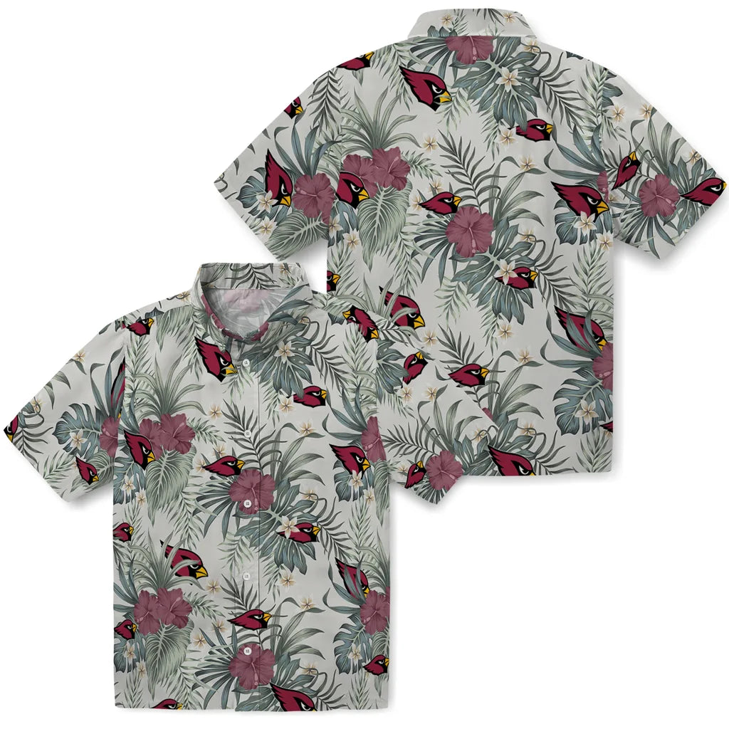 Arizona Cardinals Hawaiian Shirt - Hibiscus Designs | Moonbestprint