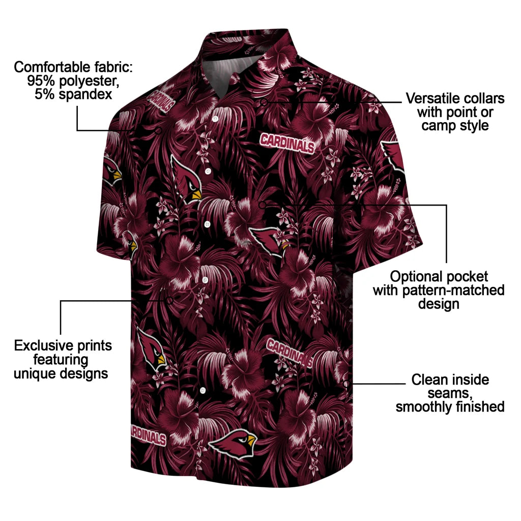 Arizona Cardinals Hawaiian Shirt - Hibiscus Exotic | Moonbestprint