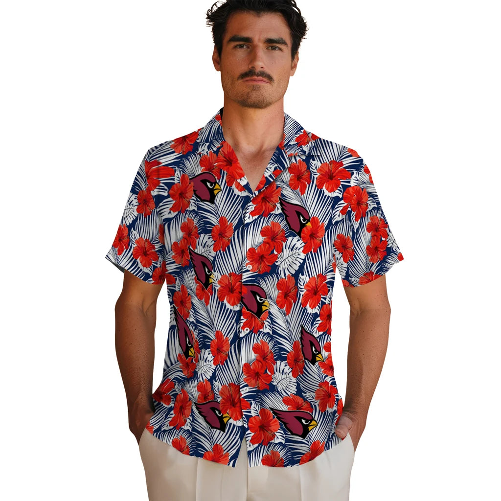 Arizona Cardinals Hawaiian Shirt - Hibiscus Fiesta | Moonbestprint
