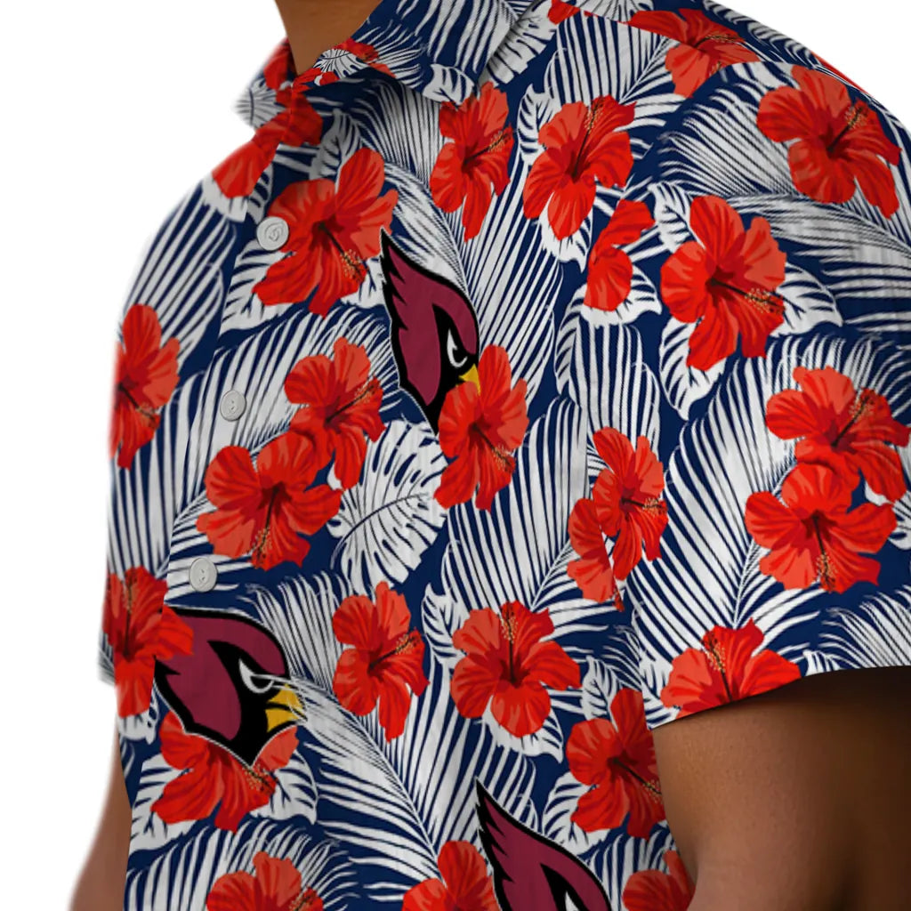 Arizona Cardinals Hawaiian Shirt - Hibiscus Fiesta | Moonbestprint