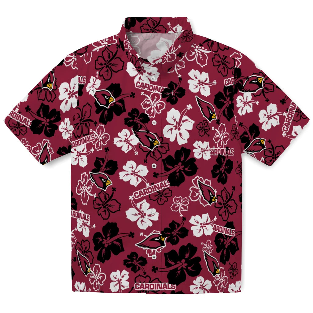 Arizona Cardinals Hawaiian Shirt - Hibiscus Flower Design | Moonbestprint