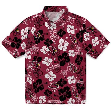 Arizona Cardinals Hawaiian Shirt - Hibiscus Flower Design | Moonbestprint