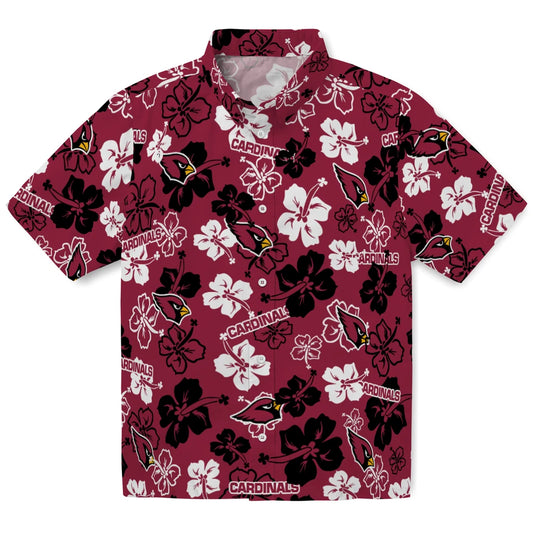 Arizona Cardinals Hawaiian Shirt - Hibiscus Flower Design | Moonbestprint