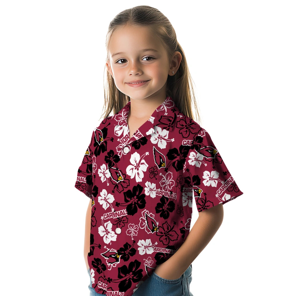 Arizona Cardinals Hawaiian Shirt - Hibiscus Flower Design | Moonbestprint