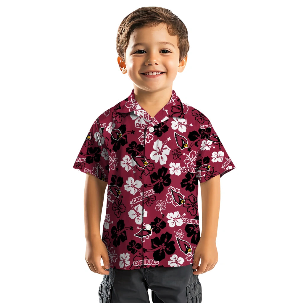 Arizona Cardinals Hawaiian Shirt - Hibiscus Flower Design | Moonbestprint