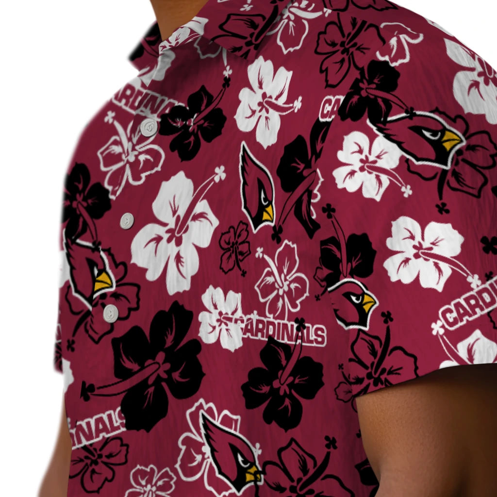 Arizona Cardinals Hawaiian Shirt - Hibiscus Flower Design | Moonbestprint