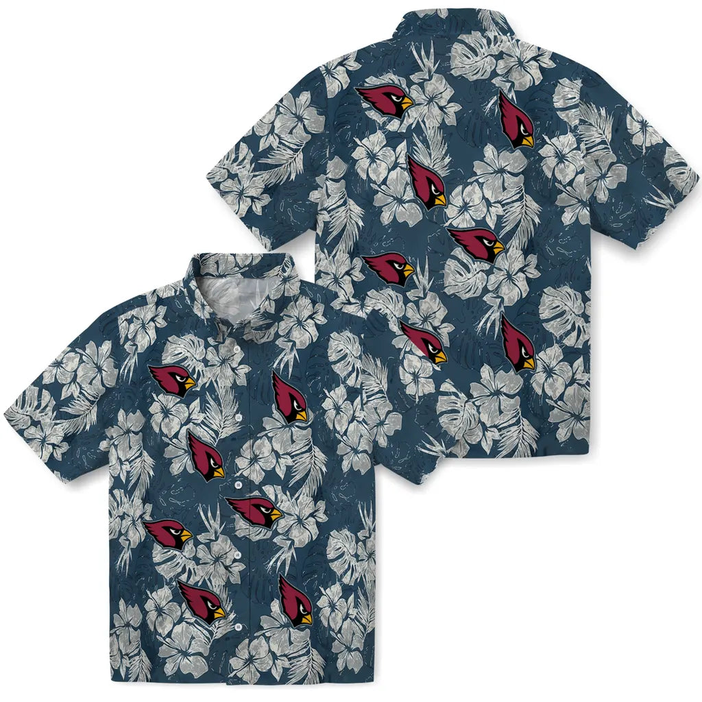 Arizona Cardinals Hawaiian Shirt - Hibiscus Flowers | Moonbestprint