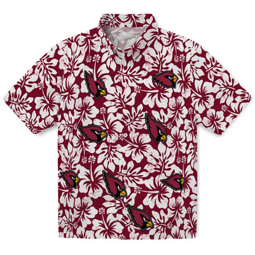 Arizona Cardinals Hawaiian Shirt - Hibiscus Motif | Moonbestprint