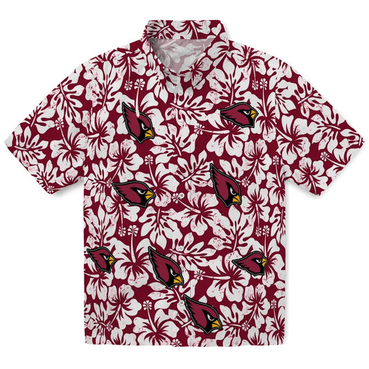 Arizona Cardinals Hawaiian Shirt - Hibiscus Motif | Moonbestprint