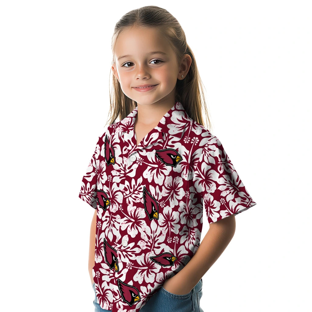 Arizona Cardinals Hawaiian Shirt - Hibiscus Motif | Moonbestprint