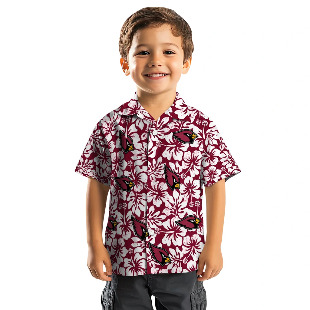 Arizona Cardinals Hawaiian Shirt - Hibiscus Motif | Moonbestprint